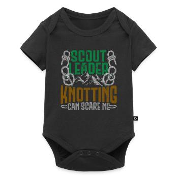Le nouage du chef scout scout peut me faire peur - Body à manches courtes Premium Bébé - noir - Devant