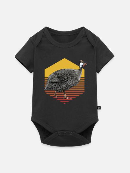 Perlhuhn - Baby Premium Kurzarmbody - Schwarz