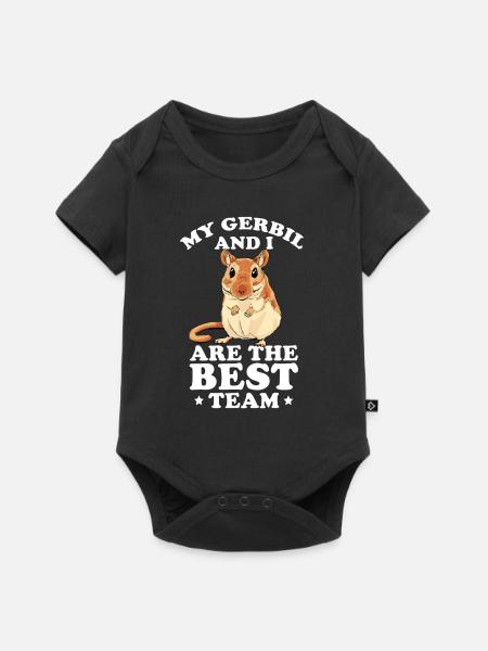 Rennmaus - Baby Premium Kurzarmbody - Schwarz