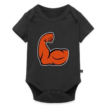 Biceps Arm Bodybuilding - Baby Premium short-sleeve bodysuit - black - Front