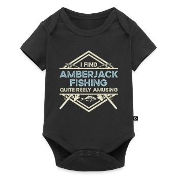 Reely Amusing – Amberjack Fishing - Baby Premium short-sleeve bodysuit - black - Front