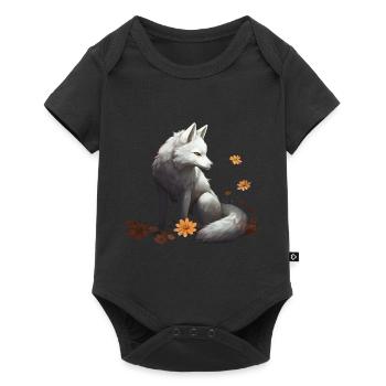 Fox Animal Lover Gift Wild Animal Animal Motif - Baby Premium short-sleeve bodysuit - black - Front