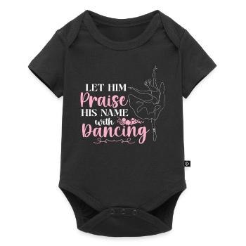 Ballet Dancer Dance Girl Ballerina - Baby Premium Kurzarmbody - Schwarz - Vorne