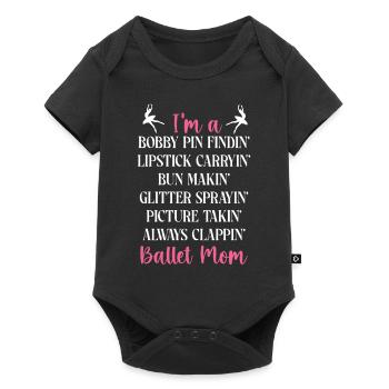 Ballet Dancer Dance Girl Ballerina - Baby Premium Kurzarmbody - Schwarz - Vorne