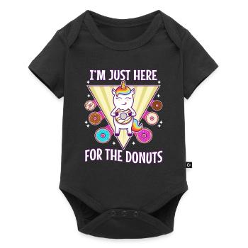 I'm just here for the donuts - Baby Premium short-sleeve bodysuit - black - Front