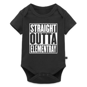 Straight Outta Elementray Graduation Lustig - Baby Premium Kurzarmbody - Schwarz - Vorne