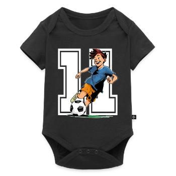 Football Birthday - 11 year old boy - 11. - Baby Premium short-sleeve bodysuit - black - Front