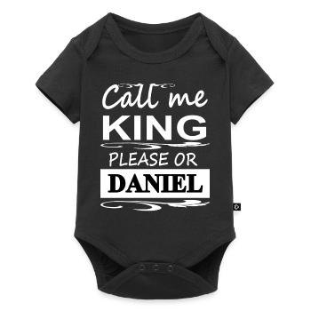 My name is Daniel I'm Daniel First name Gift - Baby Premium short-sleeve bodysuit - black - Front