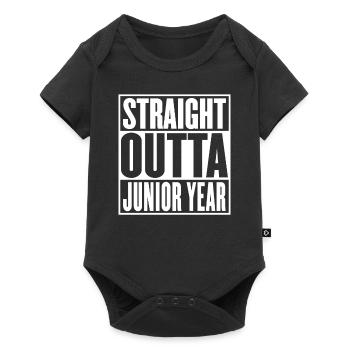 Straight Outta Junior Year Graduation Lustig - Baby Premium Kurzarmbody - Schwarz - Vorne