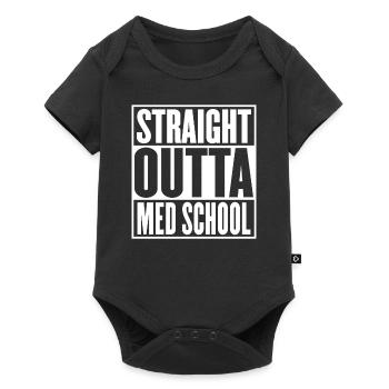 Straight Outta Med School Abschlussfeier Lustig - Baby Premium Kurzarmbody - Schwarz - Vorne