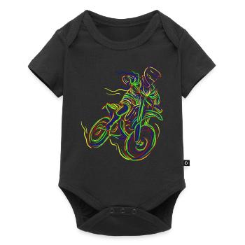 Motocross Enduro Supermoto Bike Dirt Bike Art - Body à manches courtes Premium Bébé - noir - Devant