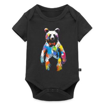 Bear Artwork Animal Bear Gift Animal Motif Art - Baby Premium short-sleeve bodysuit - black - Front