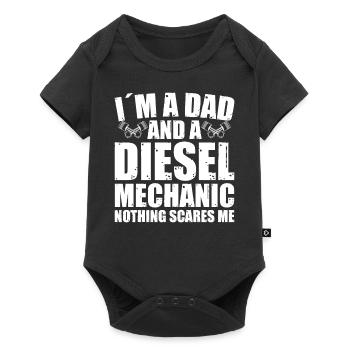 Je suis père et mécanicien diesel - Body à manches courtes Premium Bébé - noir - Devant