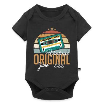 Original Juin 1988 Né 1988 Retro - Body à manches courtes Premium Bébé - noir - Devant