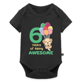 Labrador pour les enfants de 6 ans - Body à manches courtes Premium Bébé - noir - Devant
