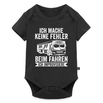 Bus Busfahrer - Baby Premium Kurzarmbody - Schwarz - Vorne