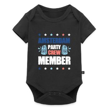 Amsterdam Party Crew - Body à manches courtes Premium Bébé - noir - Devant