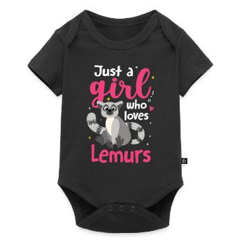 Lemur - Baby Premium short-sleeve bodysuit - black - Front