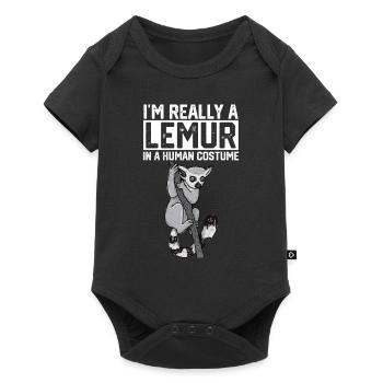 Lemur - Baby Premium short-sleeve bodysuit - black - Front