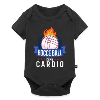 La pétanque est mon cardio - Body à manches courtes Premium Bébé - noir - Devant