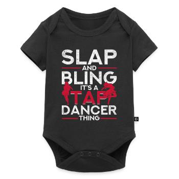 Danse à claquettes Danseur de claquettes Danseur de claquettes Stepper - Body à manches courtes Premium Bébé - noir - Devant