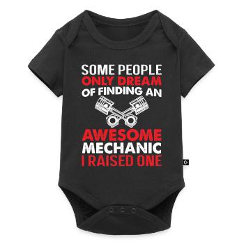 Some people only dream of becoming a mechanic - Baby Premium short-sleeve bodysuit - black - Front