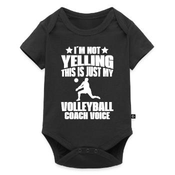 Je ne crie pas, c’est juste ma voix de volleyball - Body à manches courtes Premium Bébé - noir - Devant