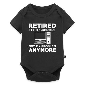 Retired Technical Support - Baby Premium short-sleeve bodysuit - black - Front