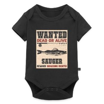 Poisson recherché - Pêche meunière - Body à manches courtes Premium Bébé - noir - Devant