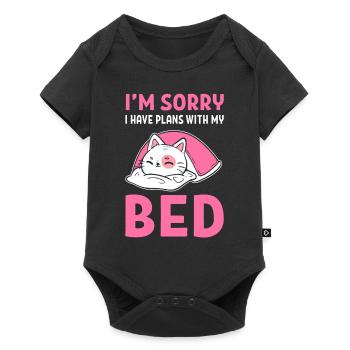 Plans avec lit Introverti - Body à manches courtes Premium Bébé - noir - Devant