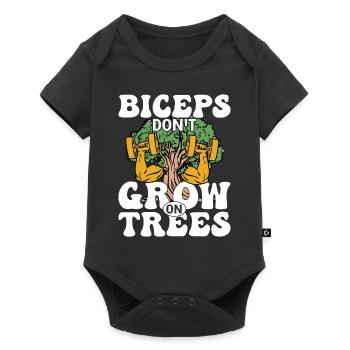 Biceps don't Grow On Trees Workout Training Weight - Baby Premium short-sleeve bodysuit - black - Front