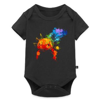 Axolotl Splash Art Animal Lover - Body à manches courtes Premium Bébé - noir - Devant