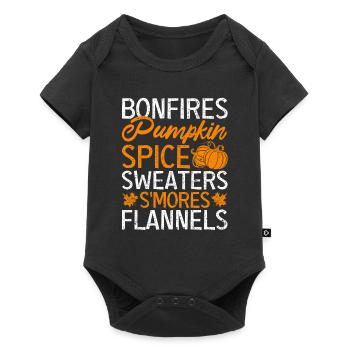 Feu de camp Citrouille Spice Pull S’mores Flanelle - Body à manches courtes Premium Bébé - noir - Devant