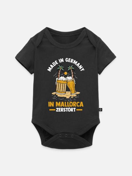 Party Urlaub Mallorca - Baby Premium Kurzarmbody - Schwarz