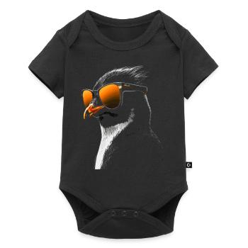 Lunettes de soleil pingouin - Body à manches courtes Premium Bébé - noir - Devant