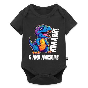 6 Years Birthday 6th Gift Six Boy - Baby Premium short-sleeve bodysuit - black - Front