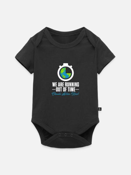 Klimawandel - Baby Premium Kurzarmbody - Schwarz