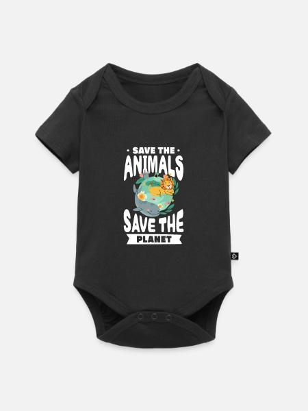 Klimawandel - Baby Premium Kurzarmbody - Schwarz