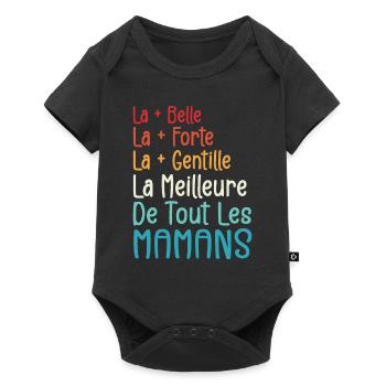 La Meilleure de Toutes Les Mamans | Maman Cadeau - Body à manches courtes Premium Bébé - noir - Devant