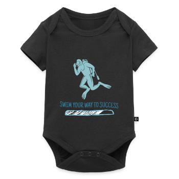 Swim Your Way To Success Retro Diver Designs - Baby Premium short-sleeve bodysuit - black - Front