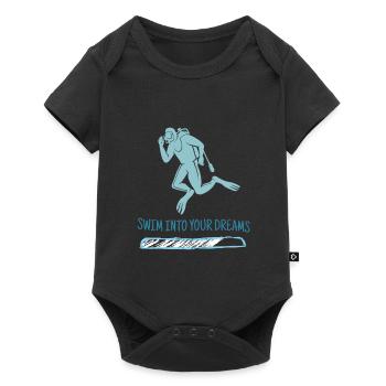 Swim Into Your Dreams Retro Diver Designs Present - Baby Premium short-sleeve bodysuit - black - Front