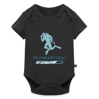 Dive To Your Heart's Content Retro Diver Designs - Baby Premium short-sleeve bodysuit - black - Front