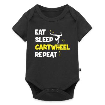Wagon Wheel Girl Gymnastics Gift Wagon Wheels - Baby Premium short-sleeve bodysuit - black - Front