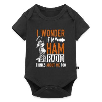 Ham Radio Thinks About Me Radio Amateurs Frequency - Baby Premium Kurzarmbody - Schwarz - Vorne