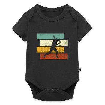 Baseball Rétro - Body à manches courtes Premium Bébé - noir - Devant