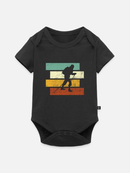 Bergsteigen Retro - Baby Premium Kurzarmbody - Schwarz