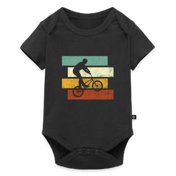 BMX rétro - Body à manches courtes Premium Bébé - noir - Devant