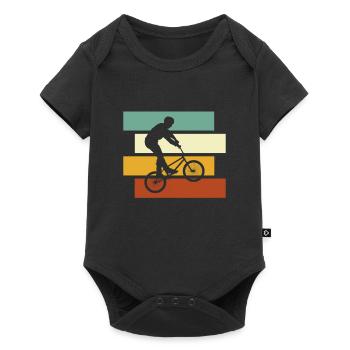 BMX rétro - Body à manches courtes Premium Bébé - noir - Devant