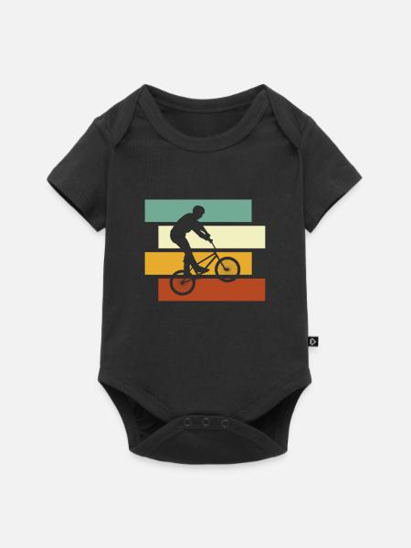 BMX retro - Baby Premium Kurzarmbody - Schwarz