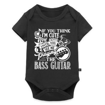 Bass Guitar See Me Playing Bass Guitar - Baby Premium short-sleeve bodysuit - black - Front